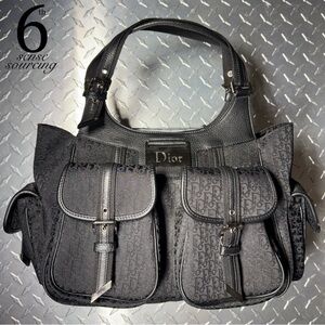 Dior Vintage Street Chic Logo Oblique Cargo Trotter in Black